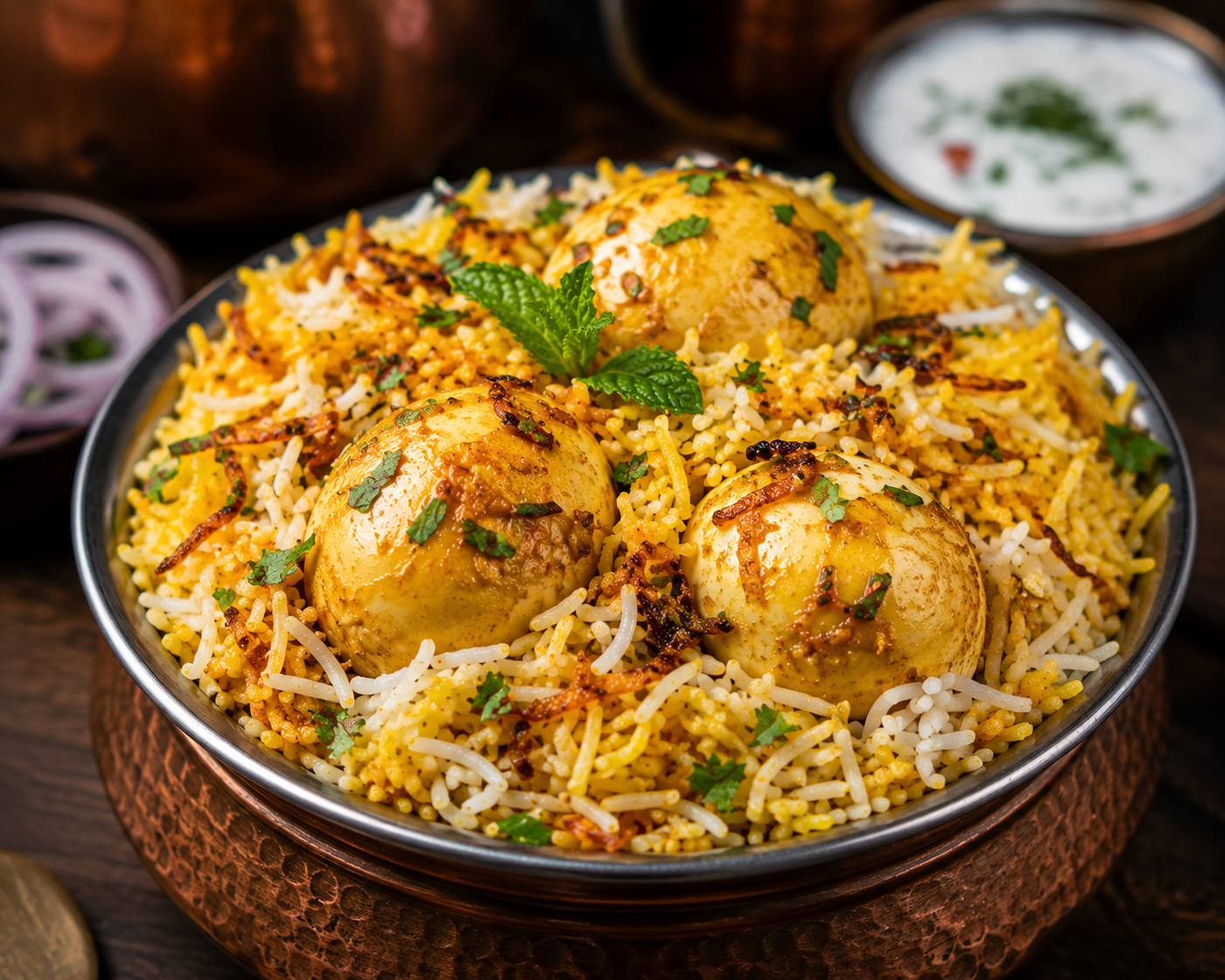 Saffron Hyderabadi Egg Dum Biryani – Biryani Panda Nagpur